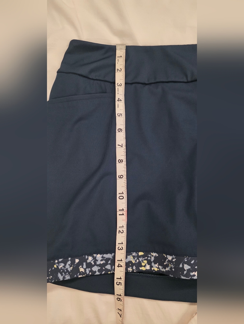 Adidas Golf Skort Navy Blue Athletic Skirt Built In Shorts PRIMEGREEN Size M - Picture 9 of 10